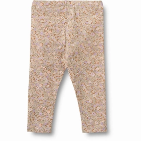 Thermal Warm All Ages Flexible Wear Summer Wear Wheat Lilac Flower Meadow Jersey Leggings Jules