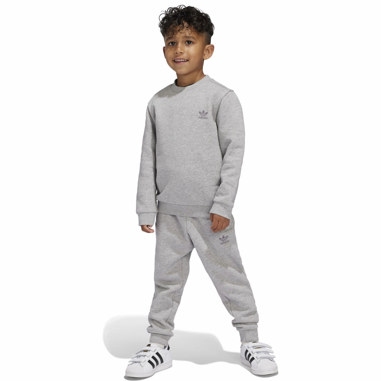 GlowInTheDark Accents AntiSlipWaist adidas Originals Mgreyh Crew Sweat Set