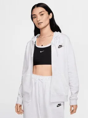 Sportswear Club Fleece Full-Zip Hoodie rhinestone accents