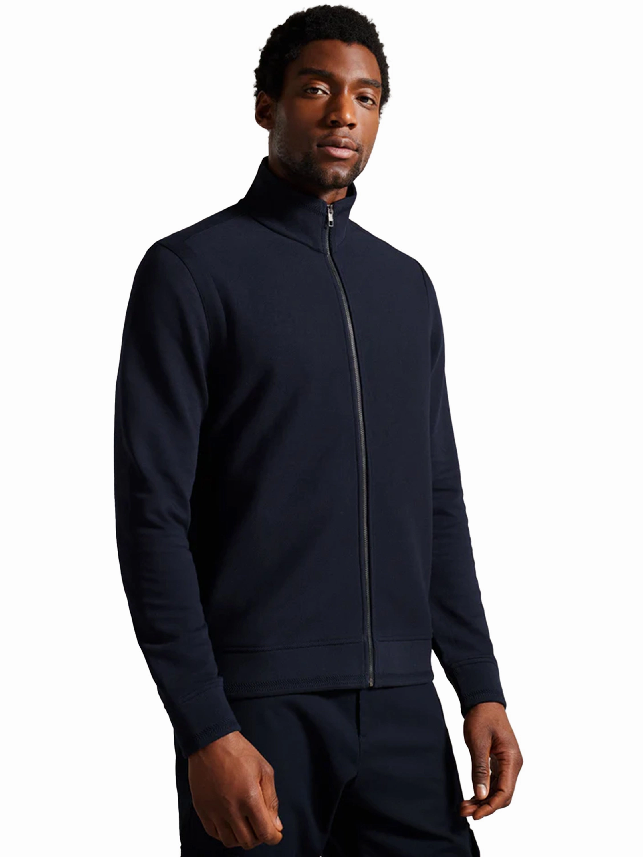 Ted Baker | Mens Full Zip Funnel Neck Jumper - Phloem Clean Aesthetic