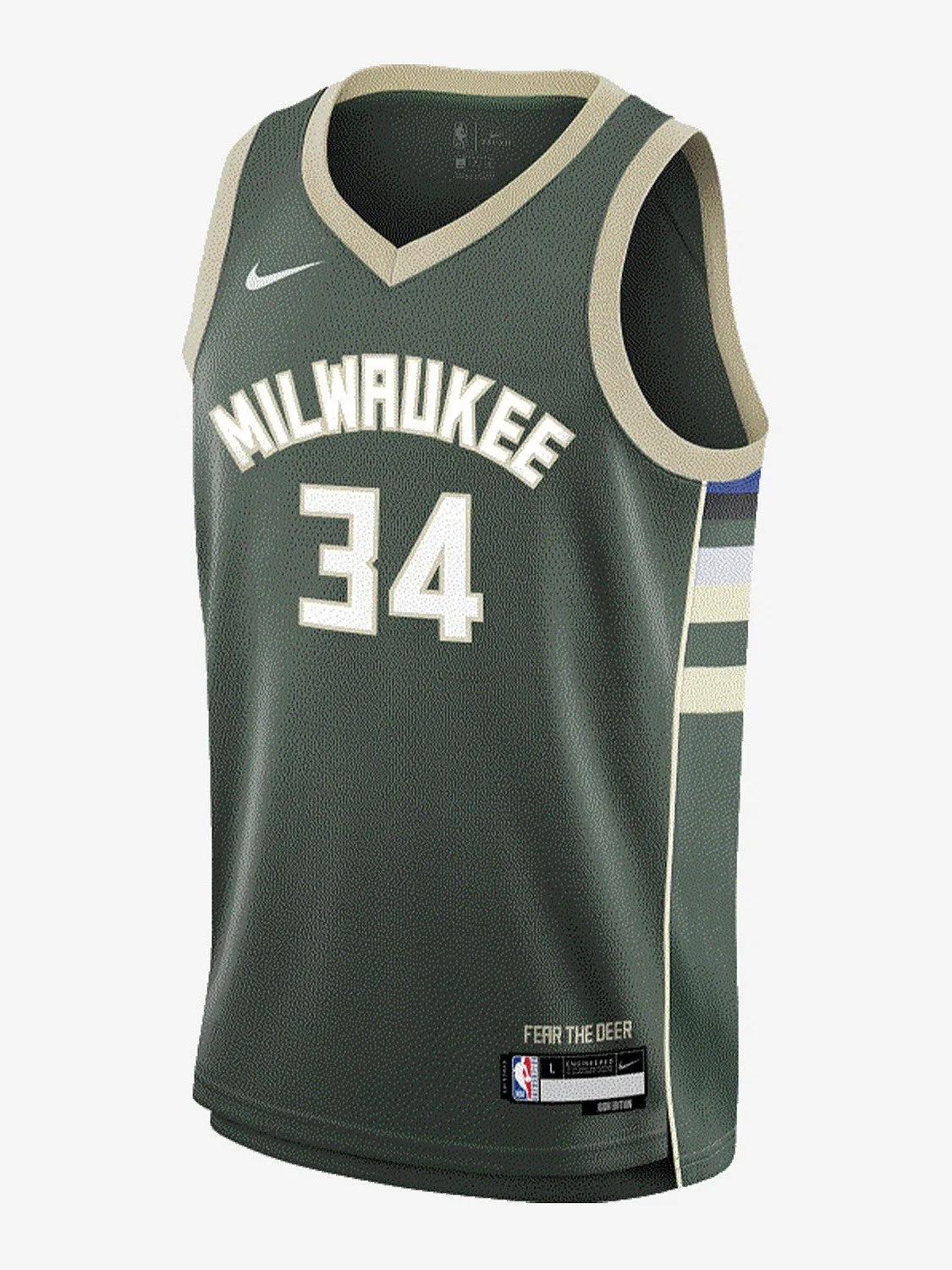 Four Way Stretch Compact Storage Packability Icon Swingman Jersey Milwaukee Bucks Youth