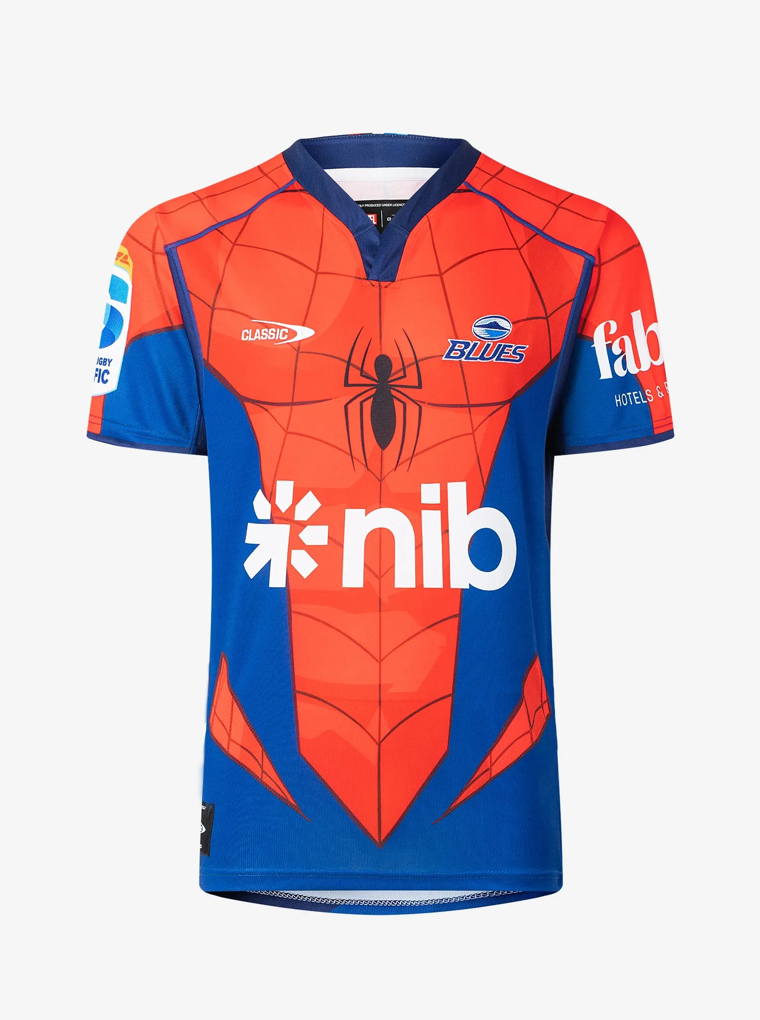 Blues Spiderman Jersey Variable Density Knitting