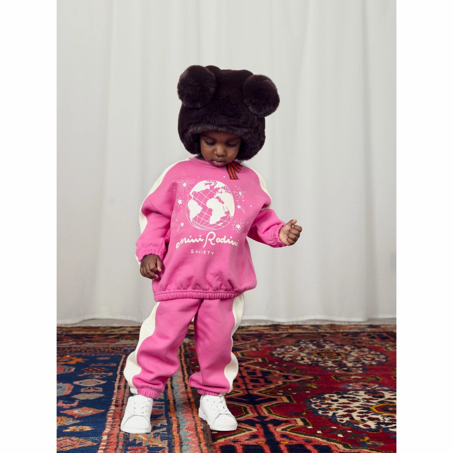 Sporty Performance Mini Rodini Pink Mini Rodini Society Panel Sweatpants