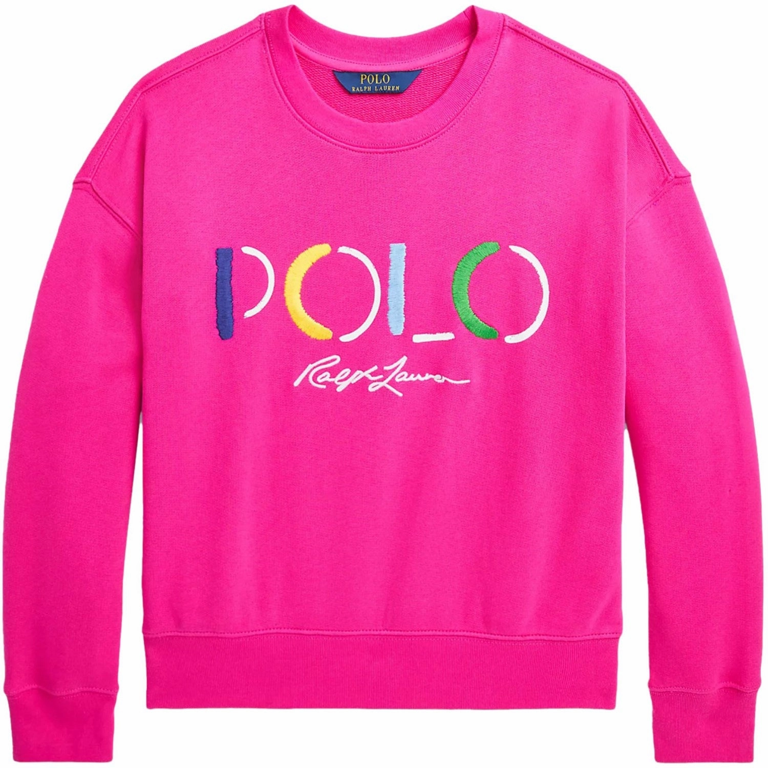 Polo Ralph Lauren Girls Sweatshirt Bright Pink throwback