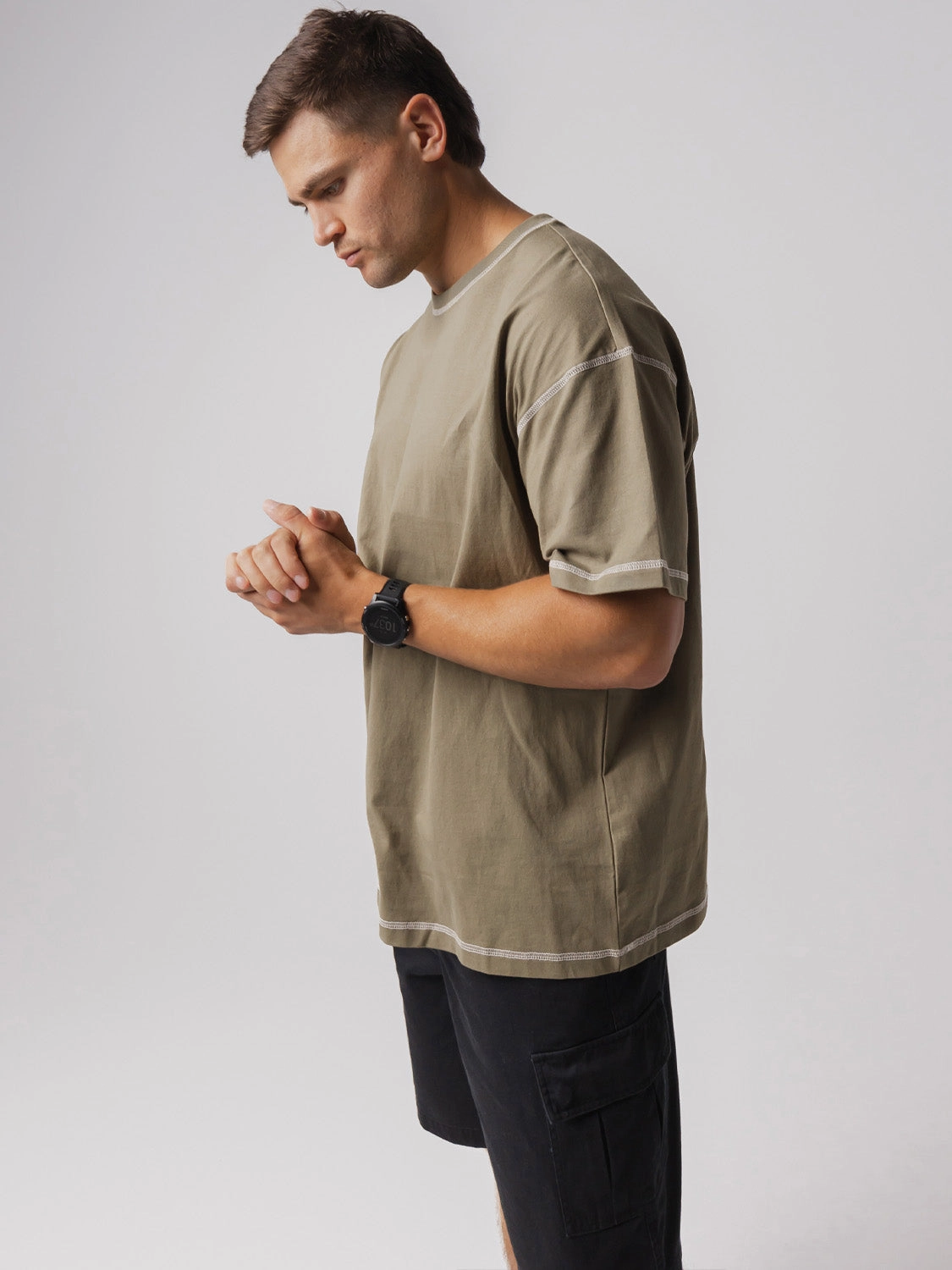 Contrast Stitch Tee Street Smart Look