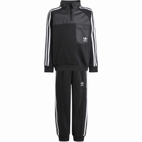 adidas Originals Black Crew Sweat Set Breathable mesh lining