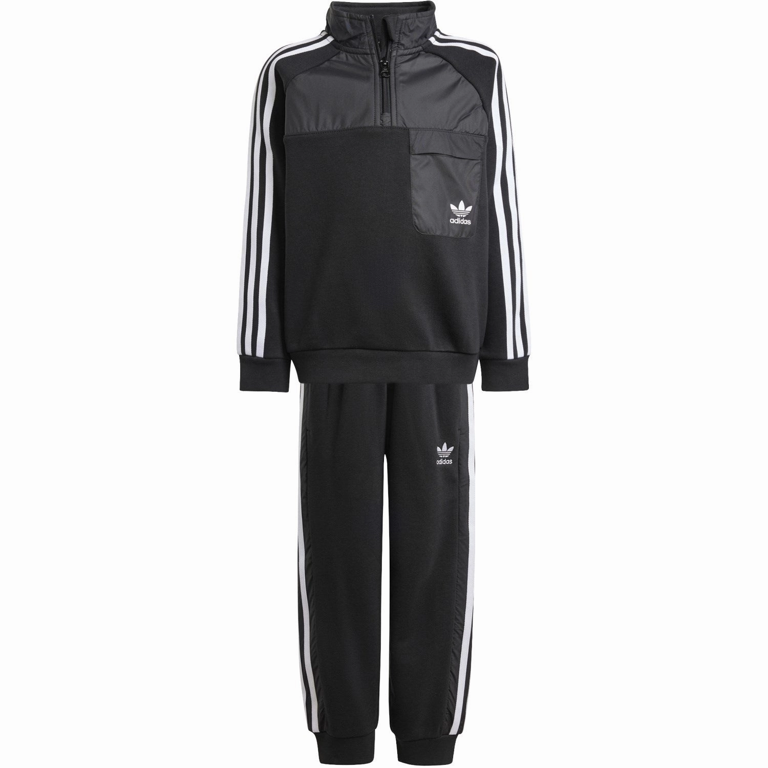 adidas Originals Black Crew Sweat Set Breathable mesh lining