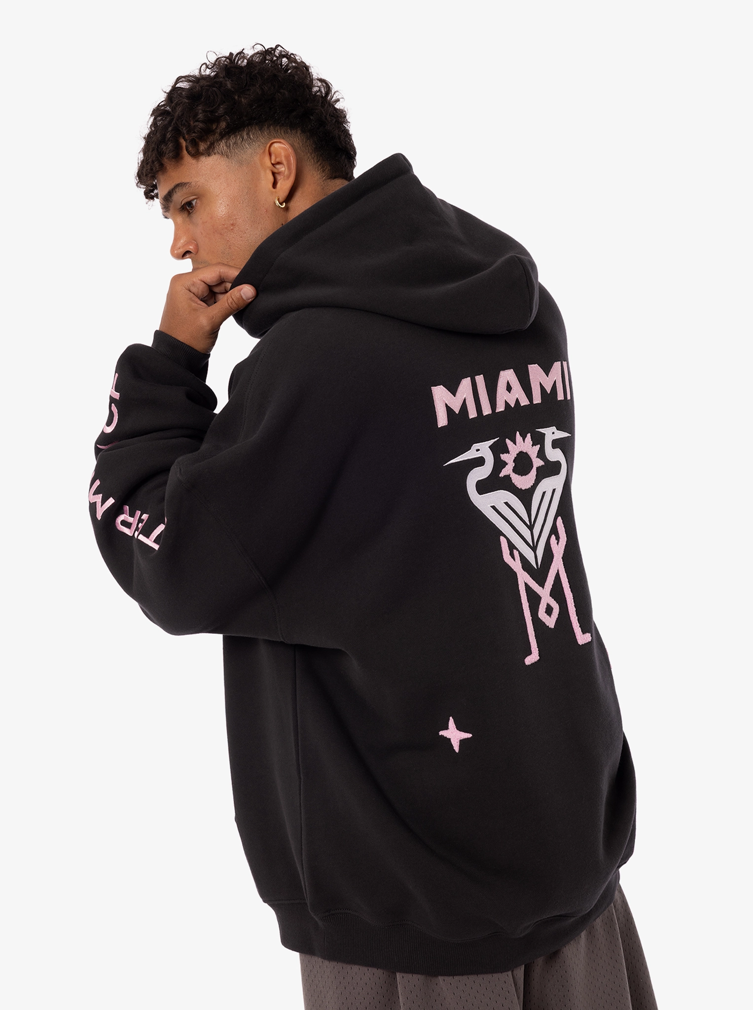 microfiber Denim Look Inter Miami CF Angles Hoodie
