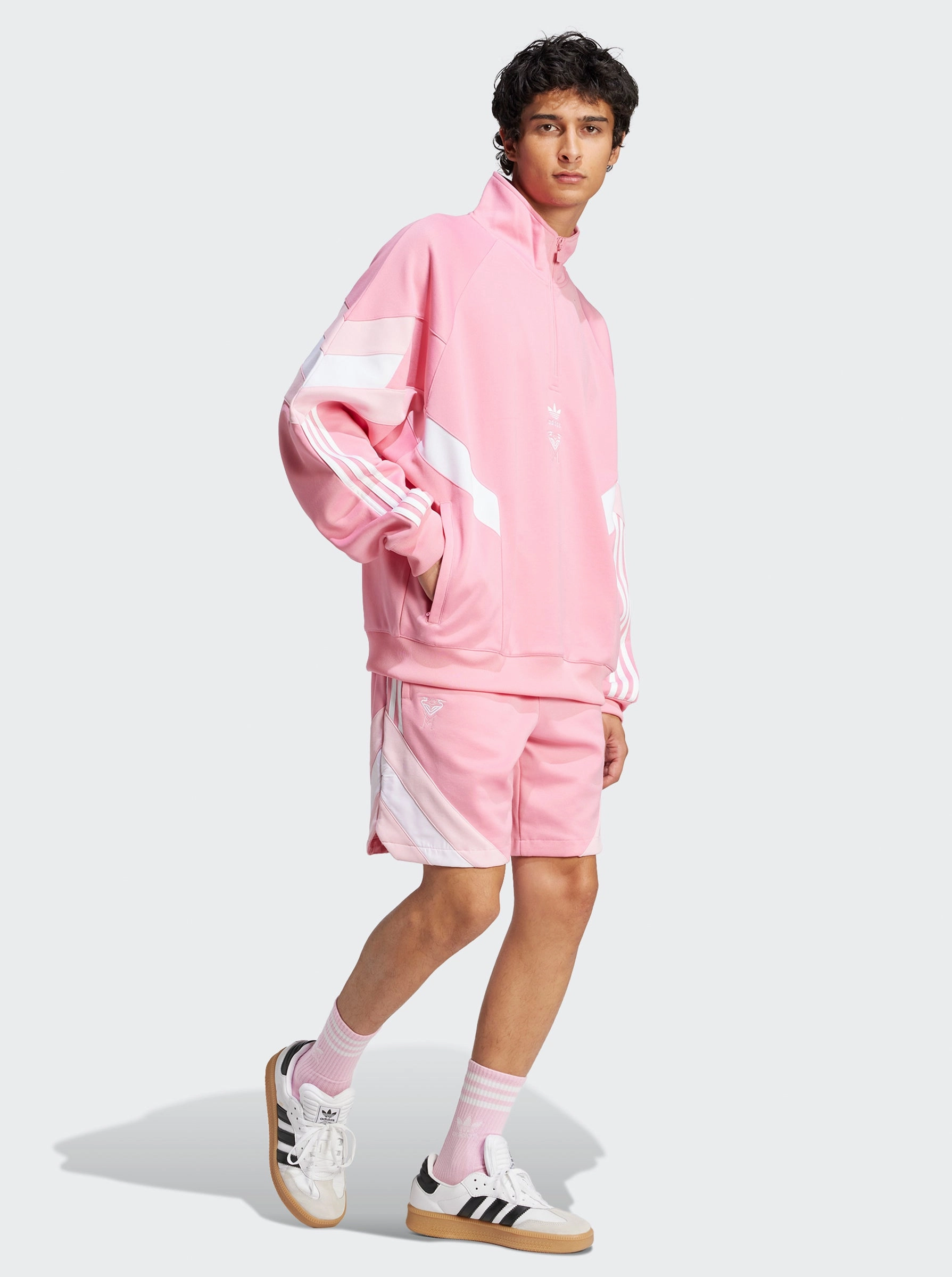 Inter Miami CF Originals Half-Zip Crew Sweatshirt Frog like Sporty Outfit