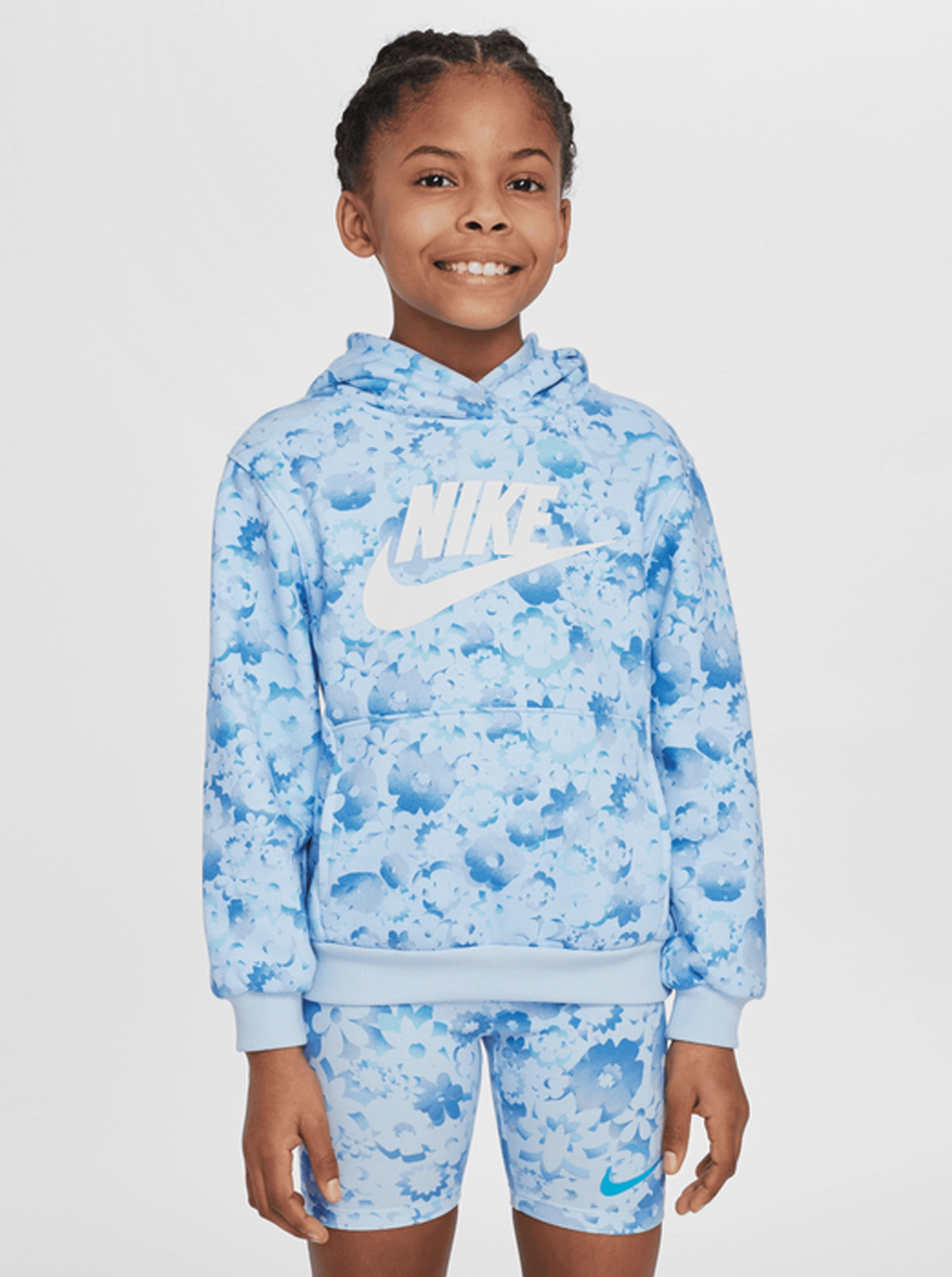Flow-Ral Printed Pullover Hoodie Kids Moisture Wicking Technology Street Cool