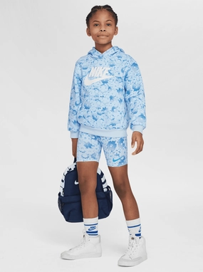 Flow-Ral Printed Pullover Hoodie Kids Tassel Details