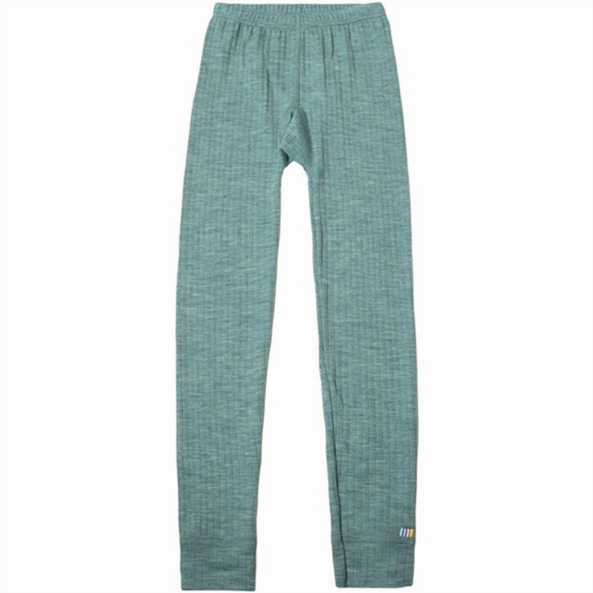 Joha Wool Aqua Melange Leggings Wrinkle Resistant Luxury Choice