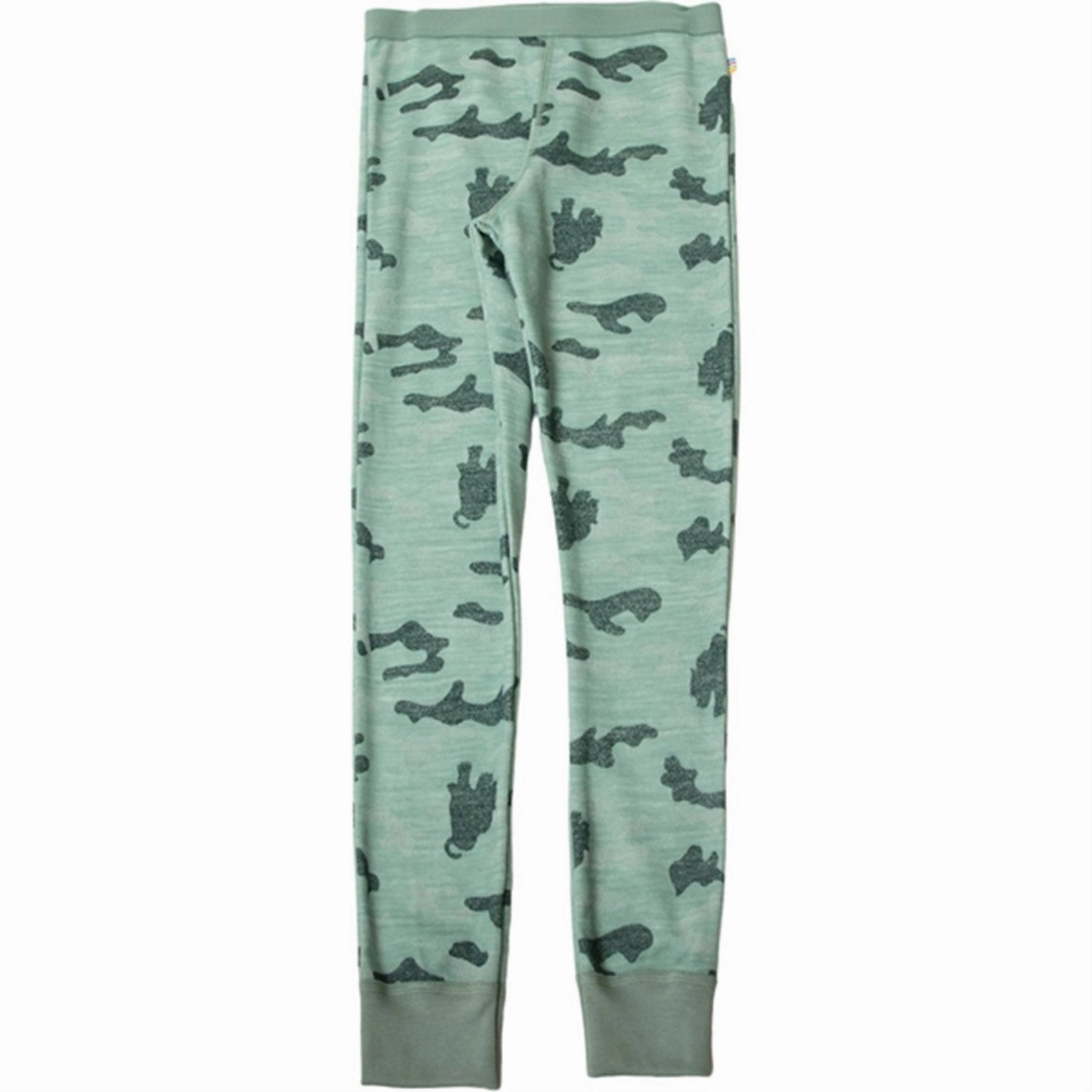 Joha Wool/Cotton Green AOP Leggings Chic Look