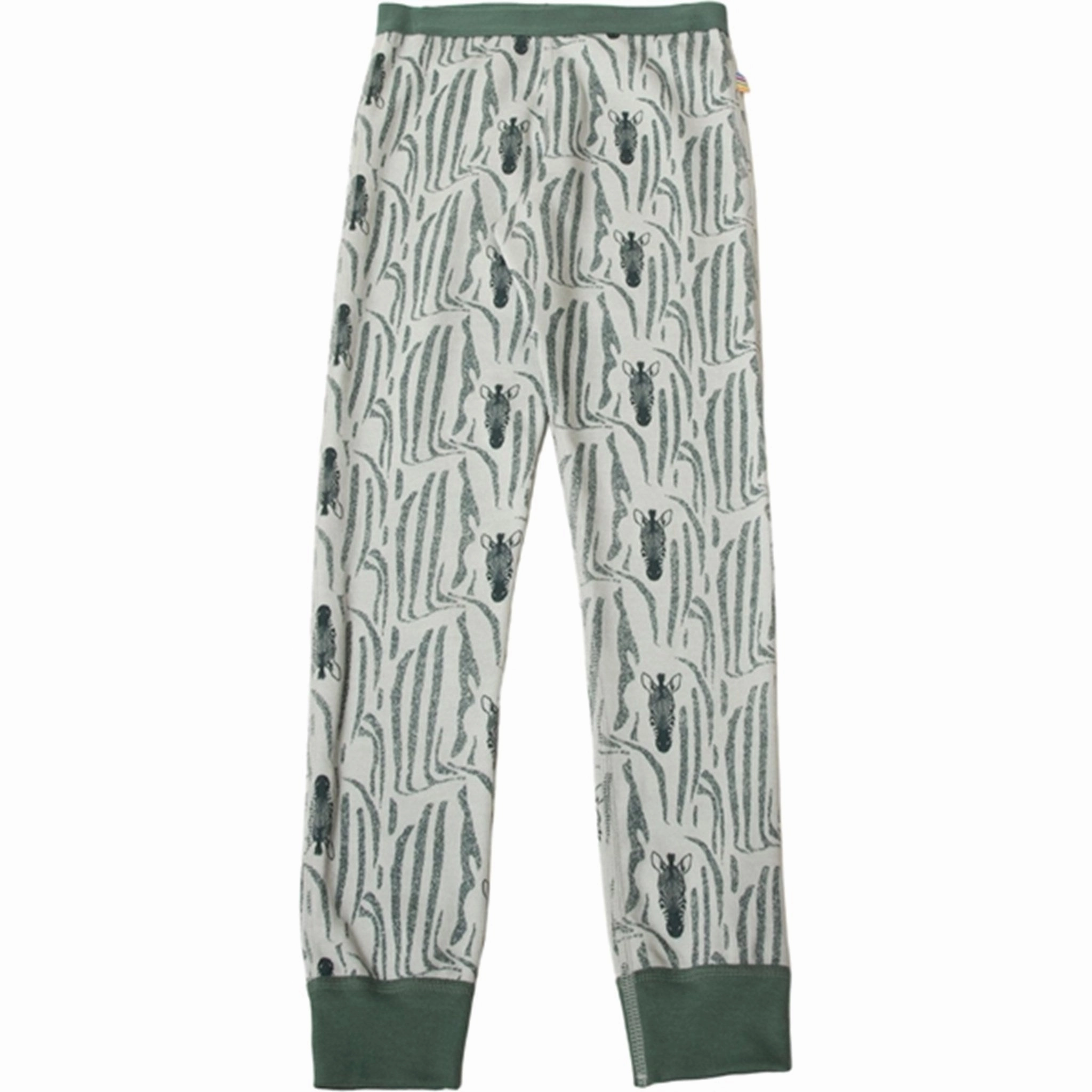 Joha Wool/Cotton Green AOP Leggings Body-Hugging Design