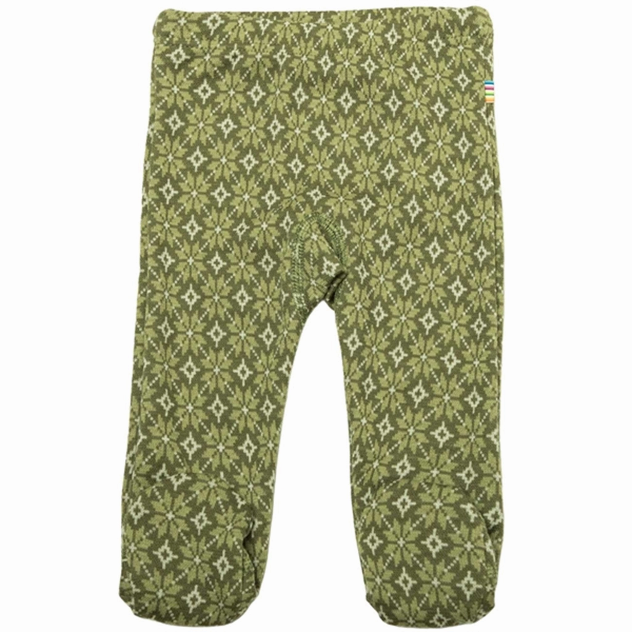 Travel Outfit Trend Seeker Budget Friendly Skin Friendly Joha Wool Green Jacquard Leggings w. Foot