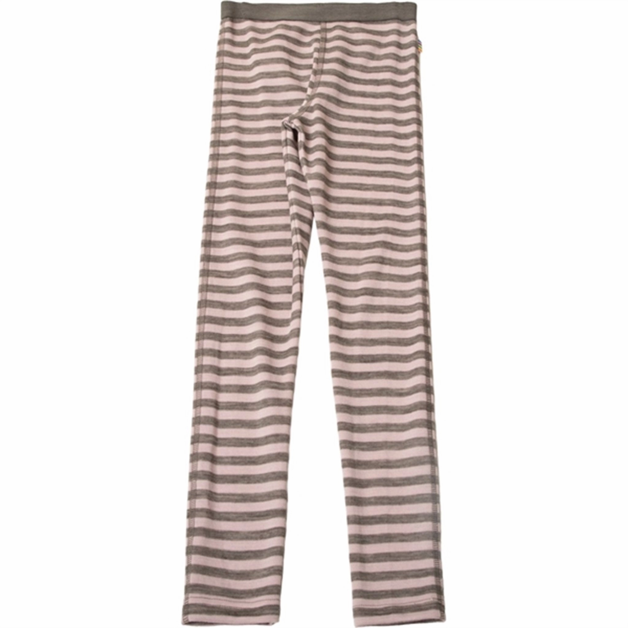 Joha Wool Pink Stripe Leggings Simple Style