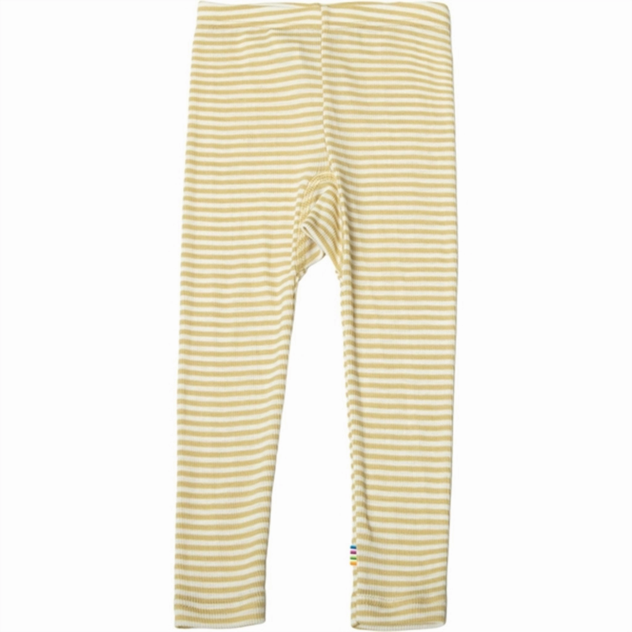 Moisture Wicking For Kids Joha Wool/Silk Yellow Stripe Leggings