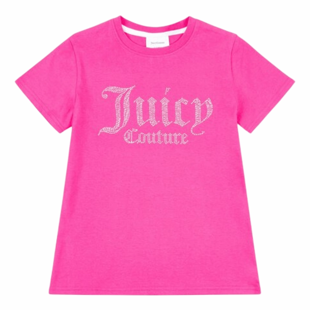 Juicy Couture Diamante Fitted Tee Junior Essential Look