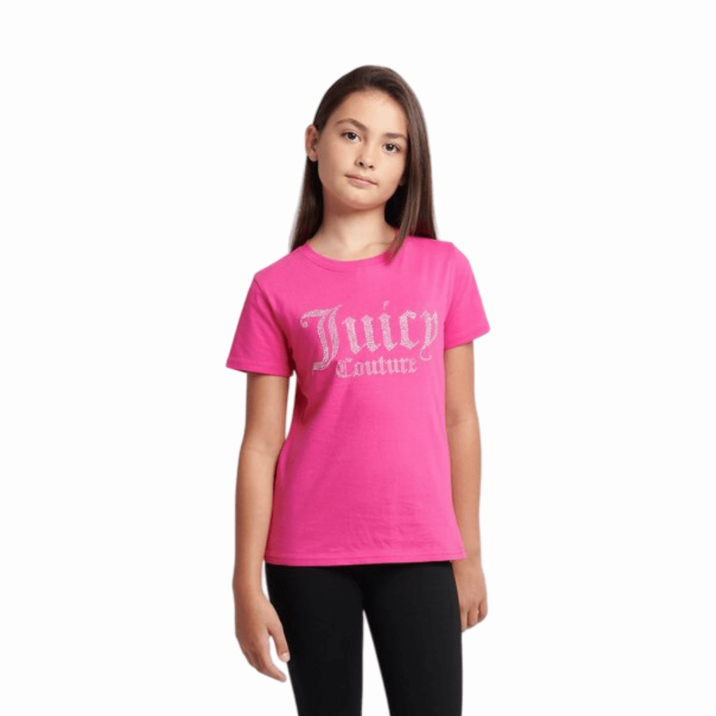 Functional Wear Stretchable Collar Band Juicy Couture Diamante Fitted Tee Junior