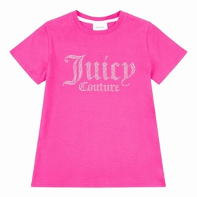 Juicy Couture Diamante Fitted Tee Junior Essential Look