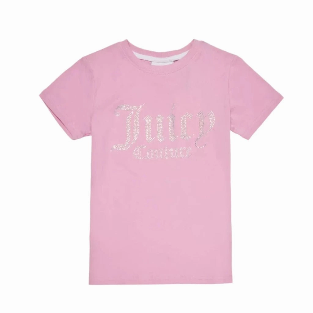 Juicy Couture Diamante Fitted Tee Junior Quality Comfort