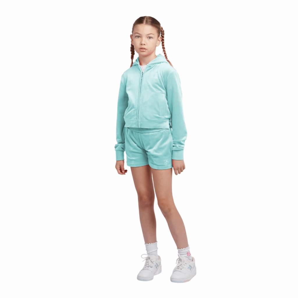 Compression Support Layer Anti Pilling Surface Juicy Couture Fold Waist Short Junior