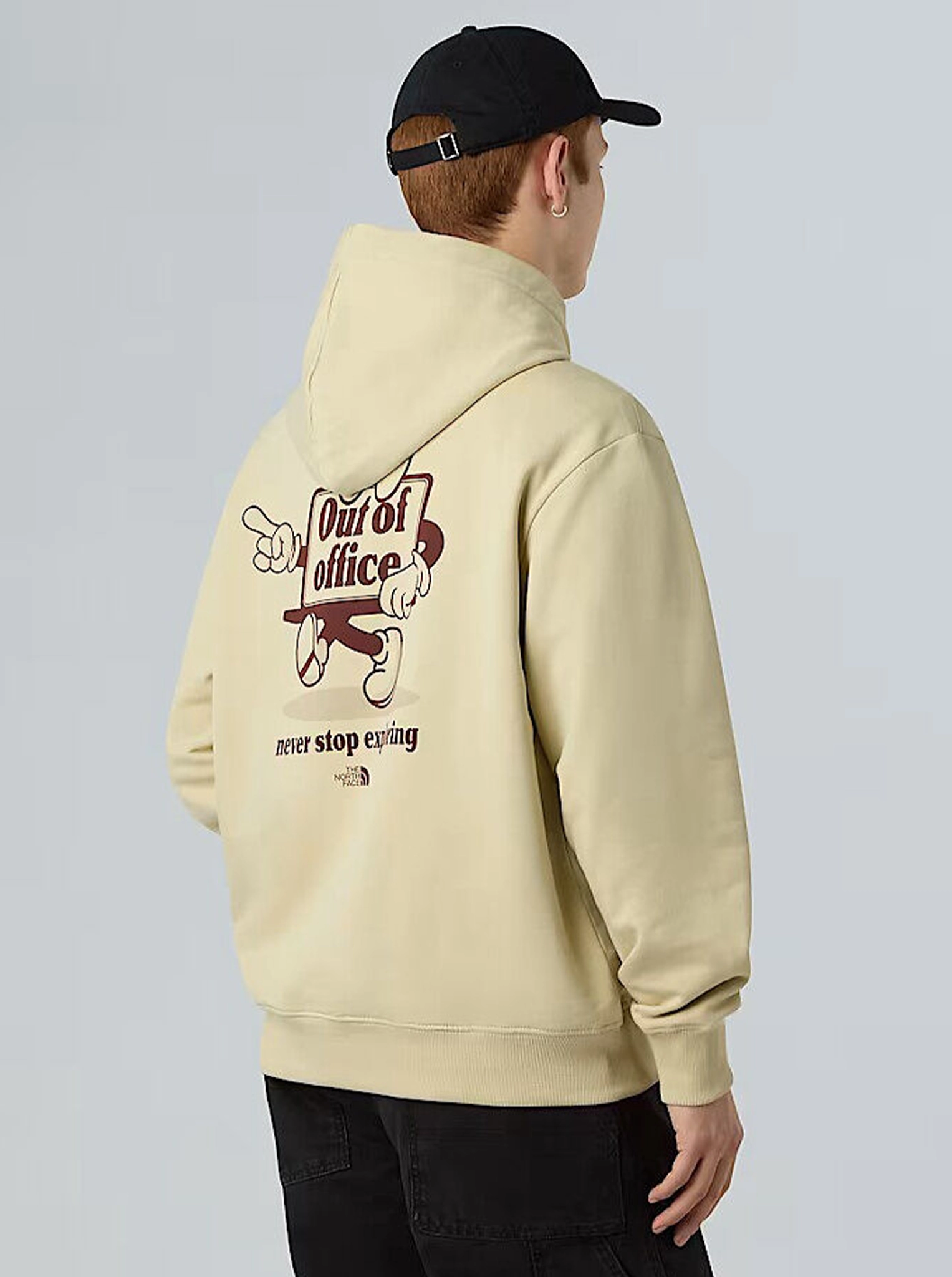 Cartoon Logo Relaxed Hoodie Bettong like Street Scene Style