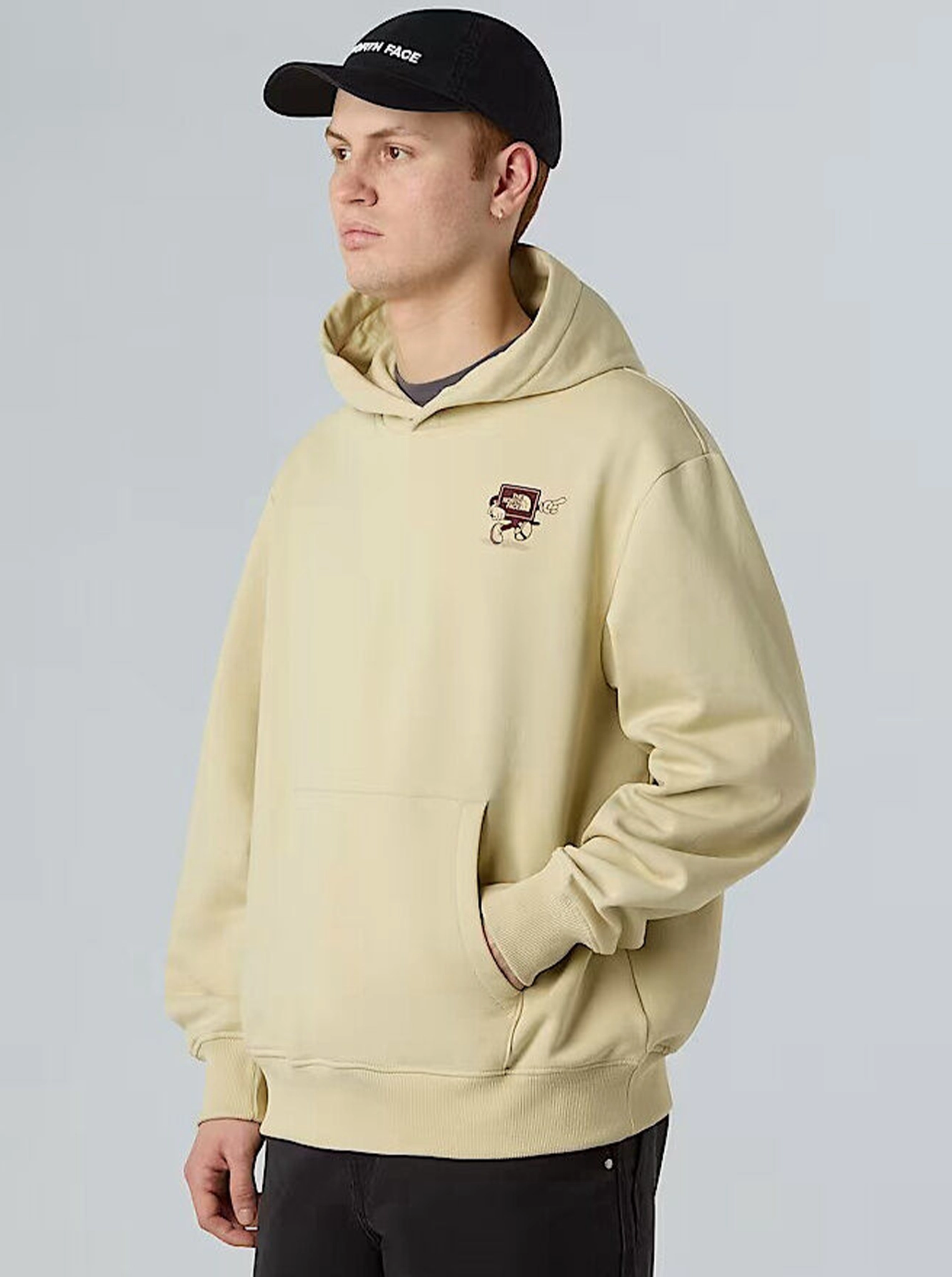 Stain Protection Pronghorn like Cartoon Logo Relaxed Hoodie