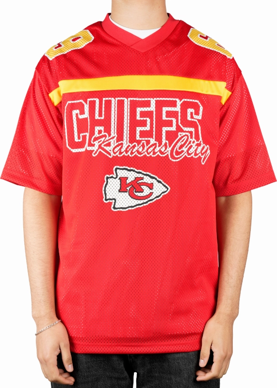 Kansas City Chiefs NFL Mesh Red T-Shirt Oversized Cut