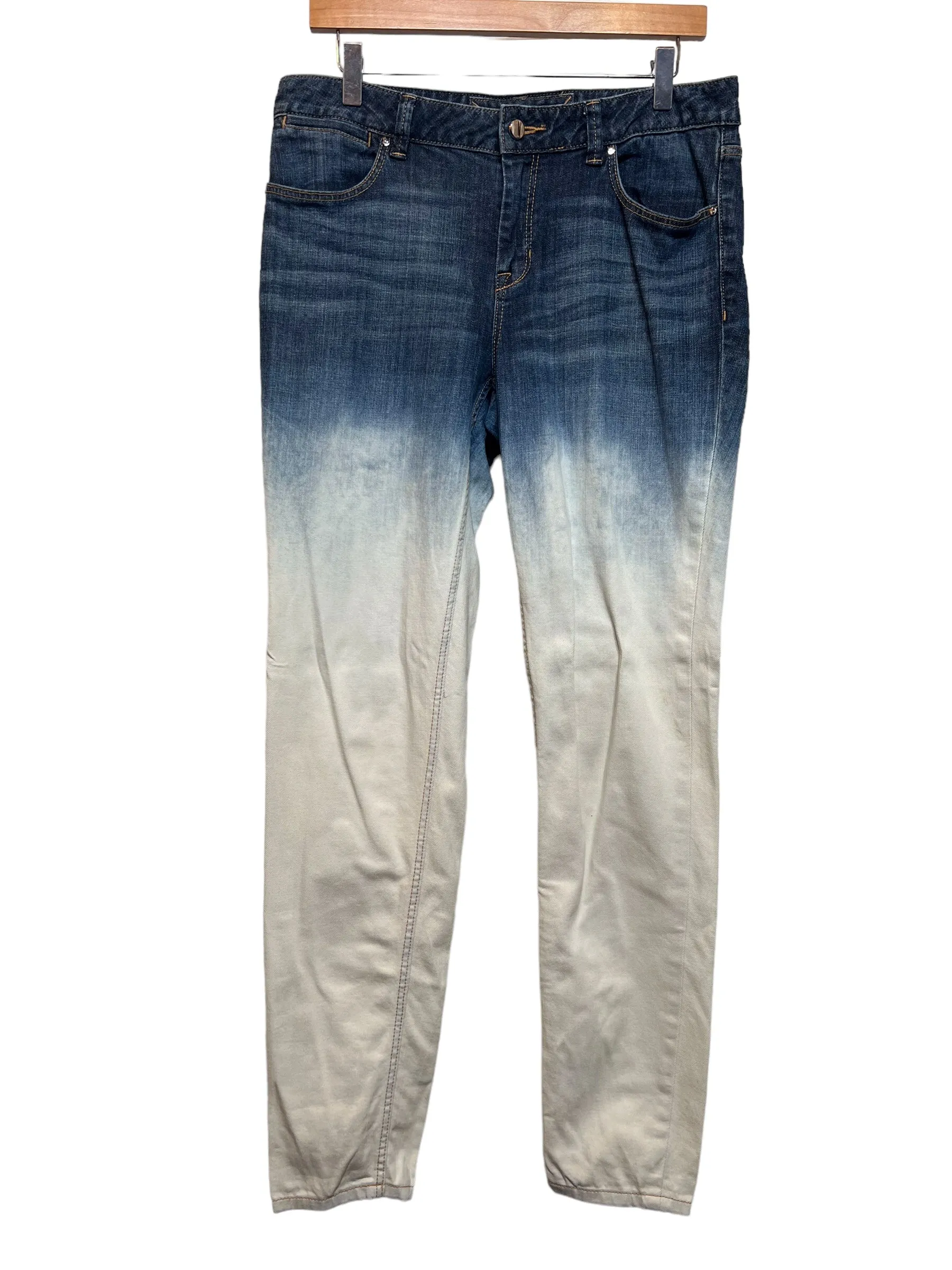 Linen blend Karen Millen Women's Blue Faded Jeans (32x32)