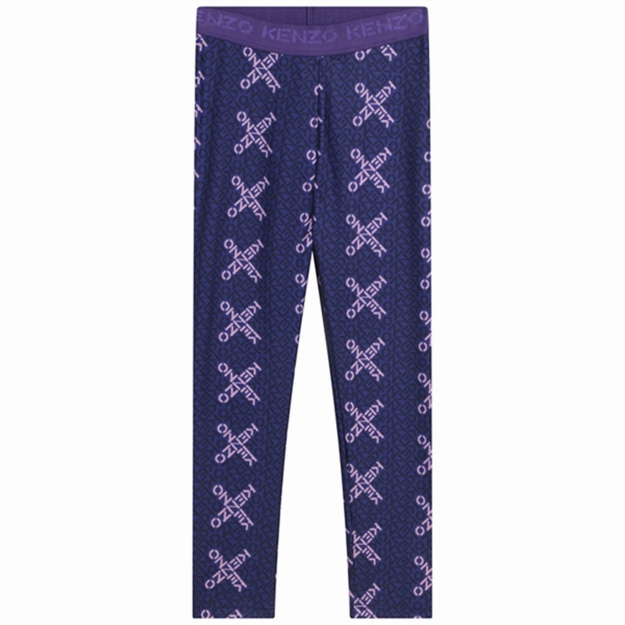 Kenzo Leggings Plum Durable Overlock Stitching