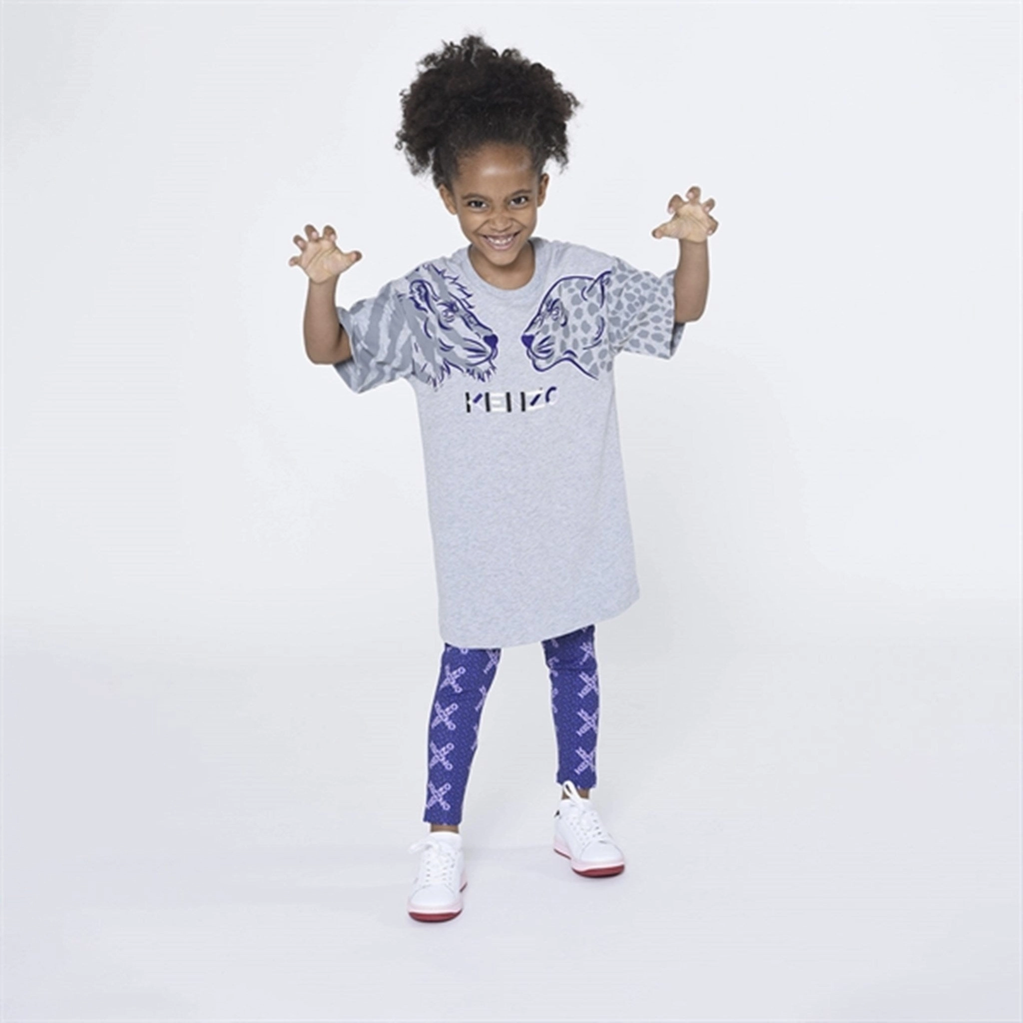 Kenzo Leggings Plum Flattering Design Breathable Stretch