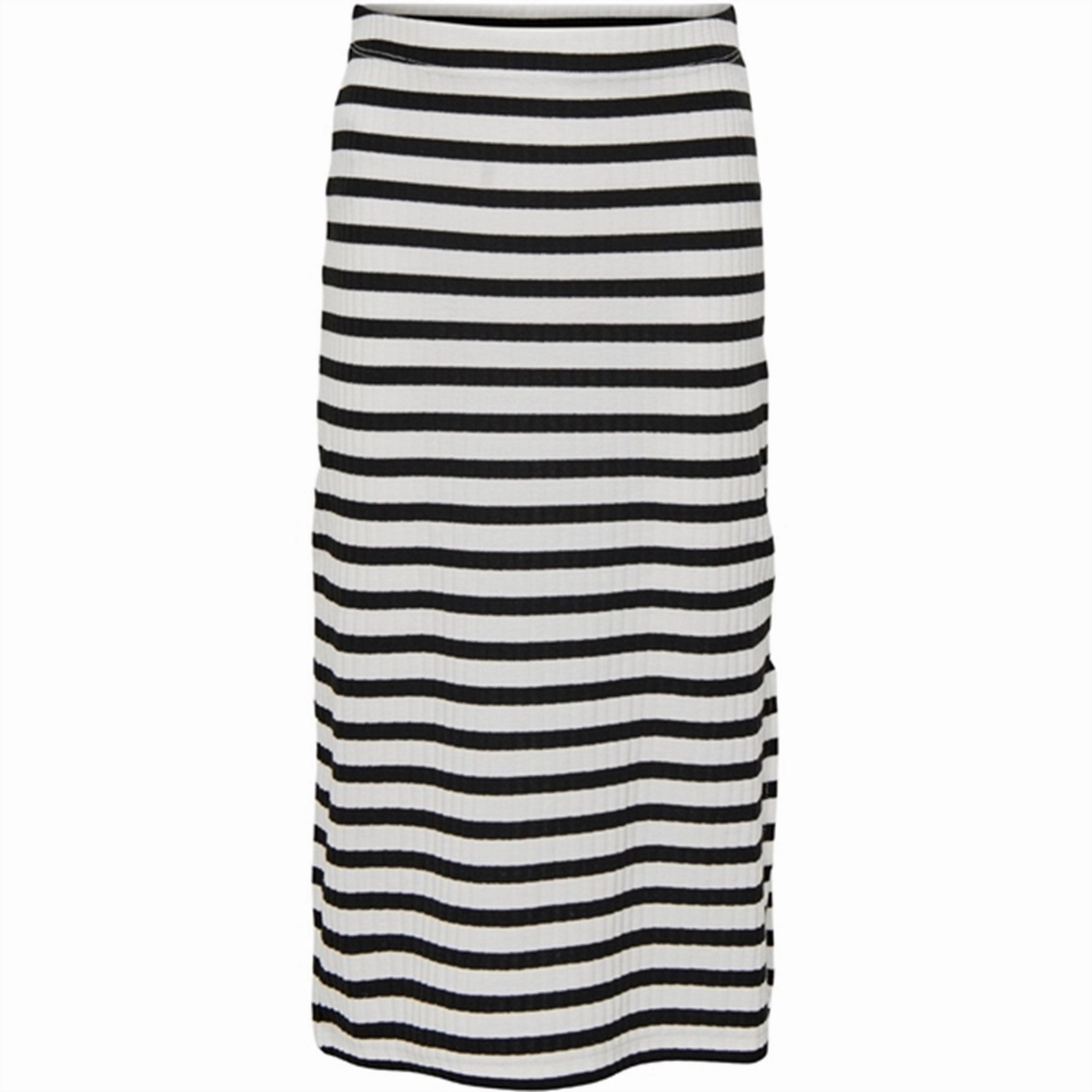 Kids ONLY Cloud Dancer / Black Nella Side Slit Skirt Minimal Look Non Slip Waist