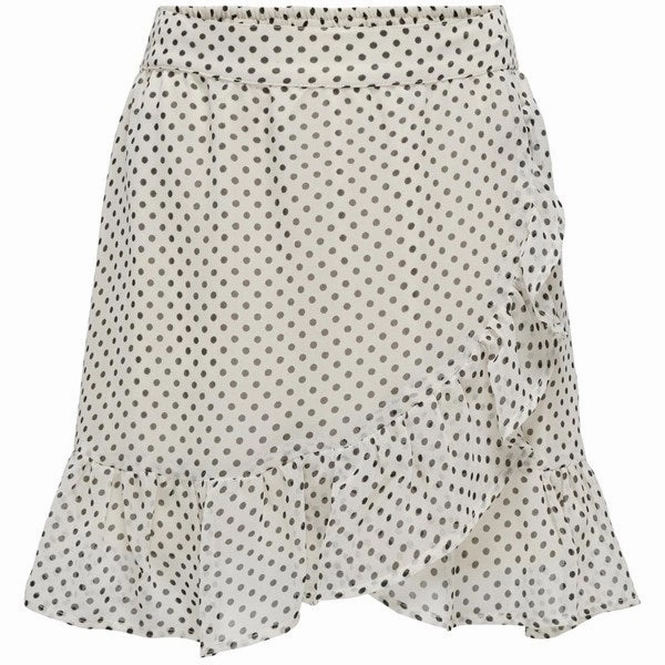 Wool blend Crisp Finish Kids ONLY Cloud Dancer Robey Fake Wrap Skirt