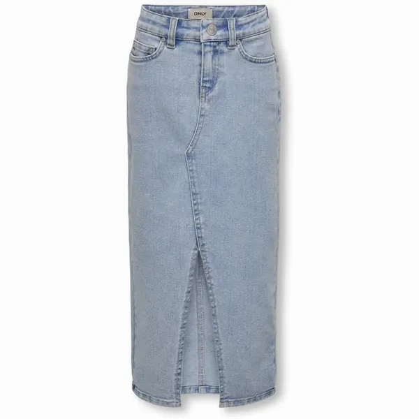 Kids ONLY Light Blue Denim Siri Front Slit Denim Skirt A Line Silhouette