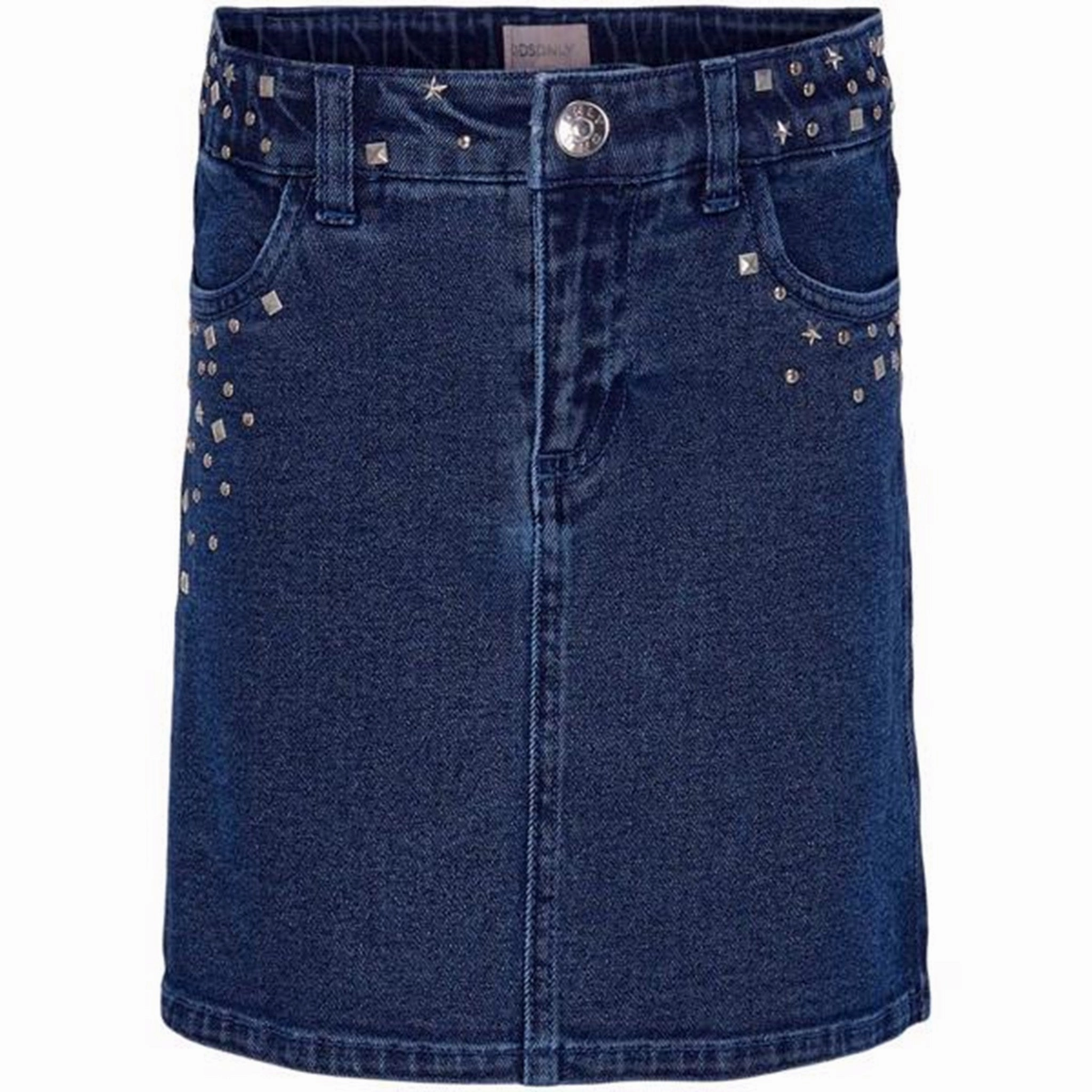 Smooth Edging Kids ONLY Medium Blue Denim Dina Star Studd Skirt