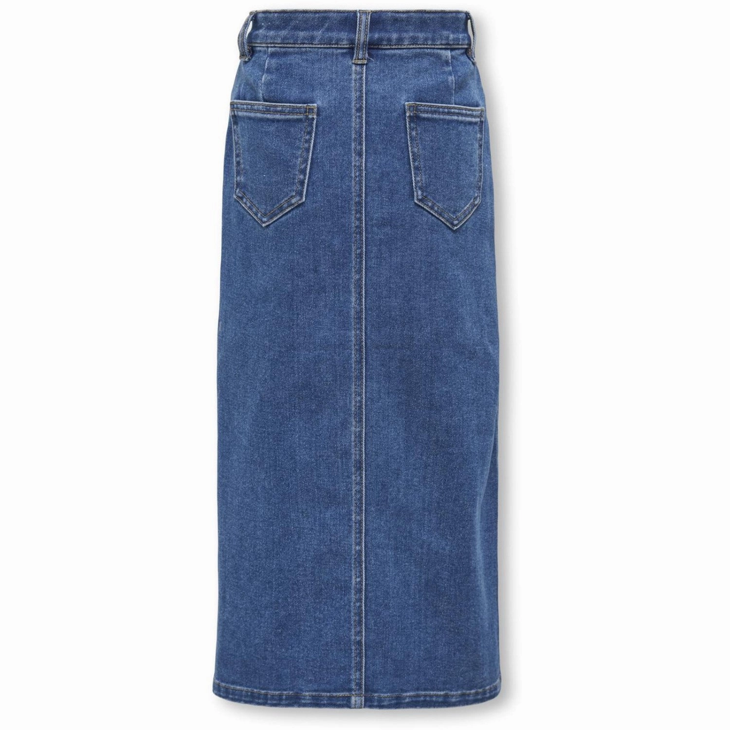 kids ONLY Medium Blue Denim Siri Front Slit Skirt Denim Sleek Detail