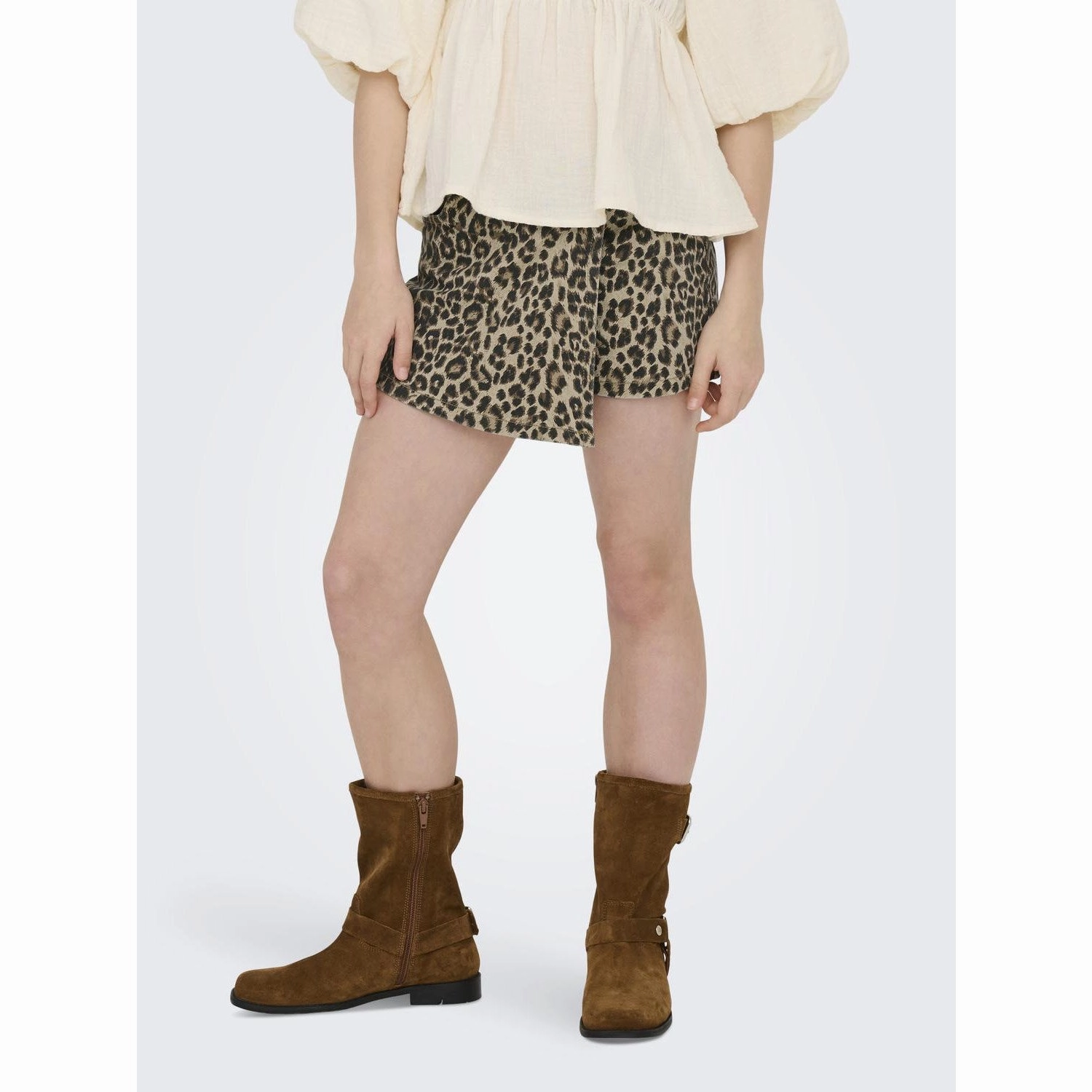 kids ONLY Toasted Coconut Leo Washed Kognaomi Washed Aop Skorts Cs Pnt Urban Fit Ombre effect