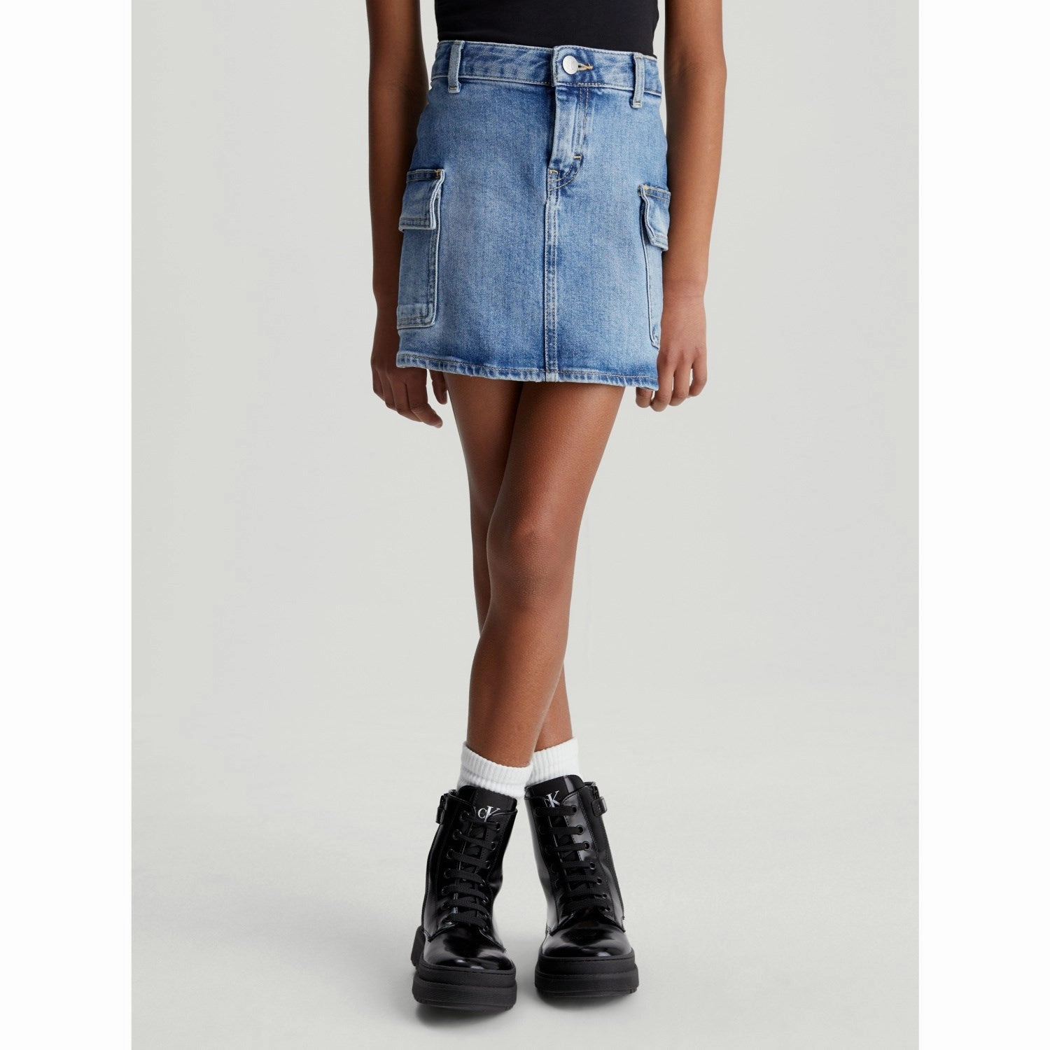 Calvin Klein Denim Skirt Authentic Mid Blue Fashion Collab