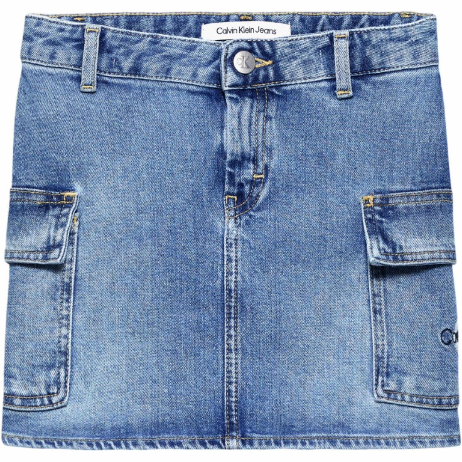 Heat Dissipating Fabric Calvin Klein Denim Skirt Authentic Mid Blue