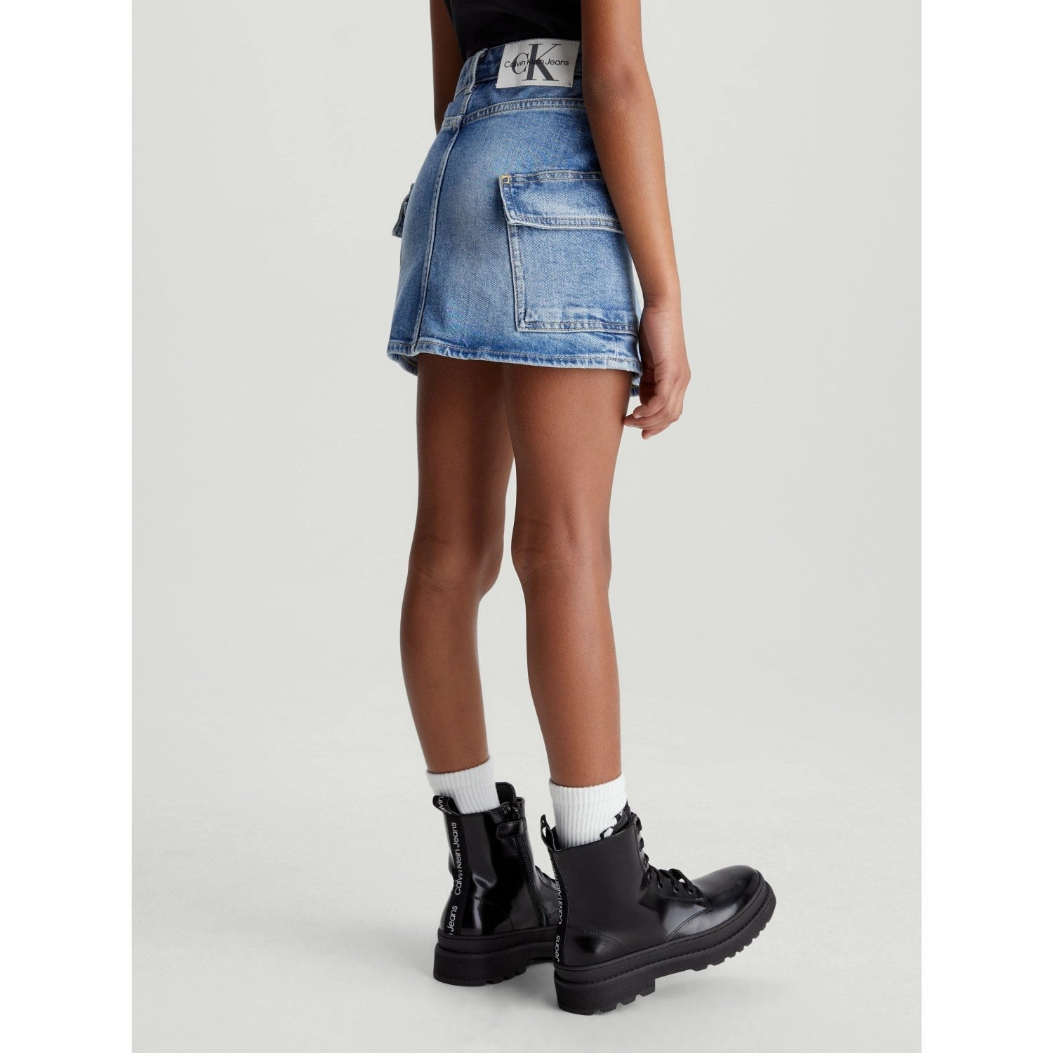 Calvin Klein Denim Skirt Authentic Mid Blue Cool Mood