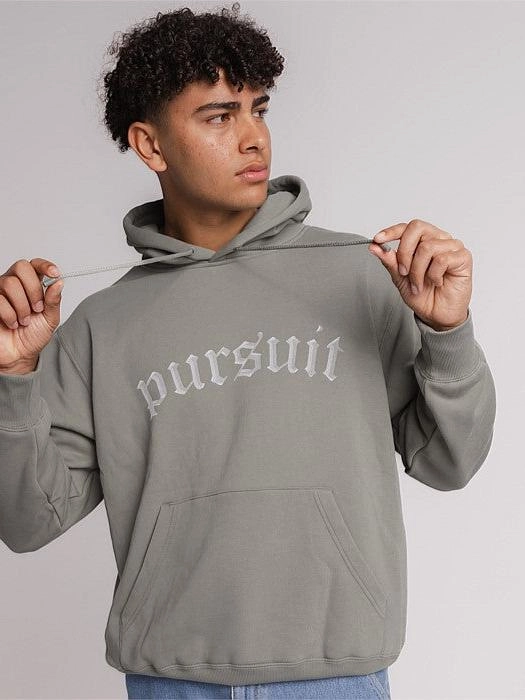 Laser Cut Details Chrome Heavyweight Pullover in Olive