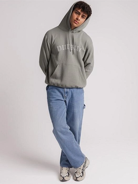 Chrome Heavyweight Pullover in Olive Recycled Material