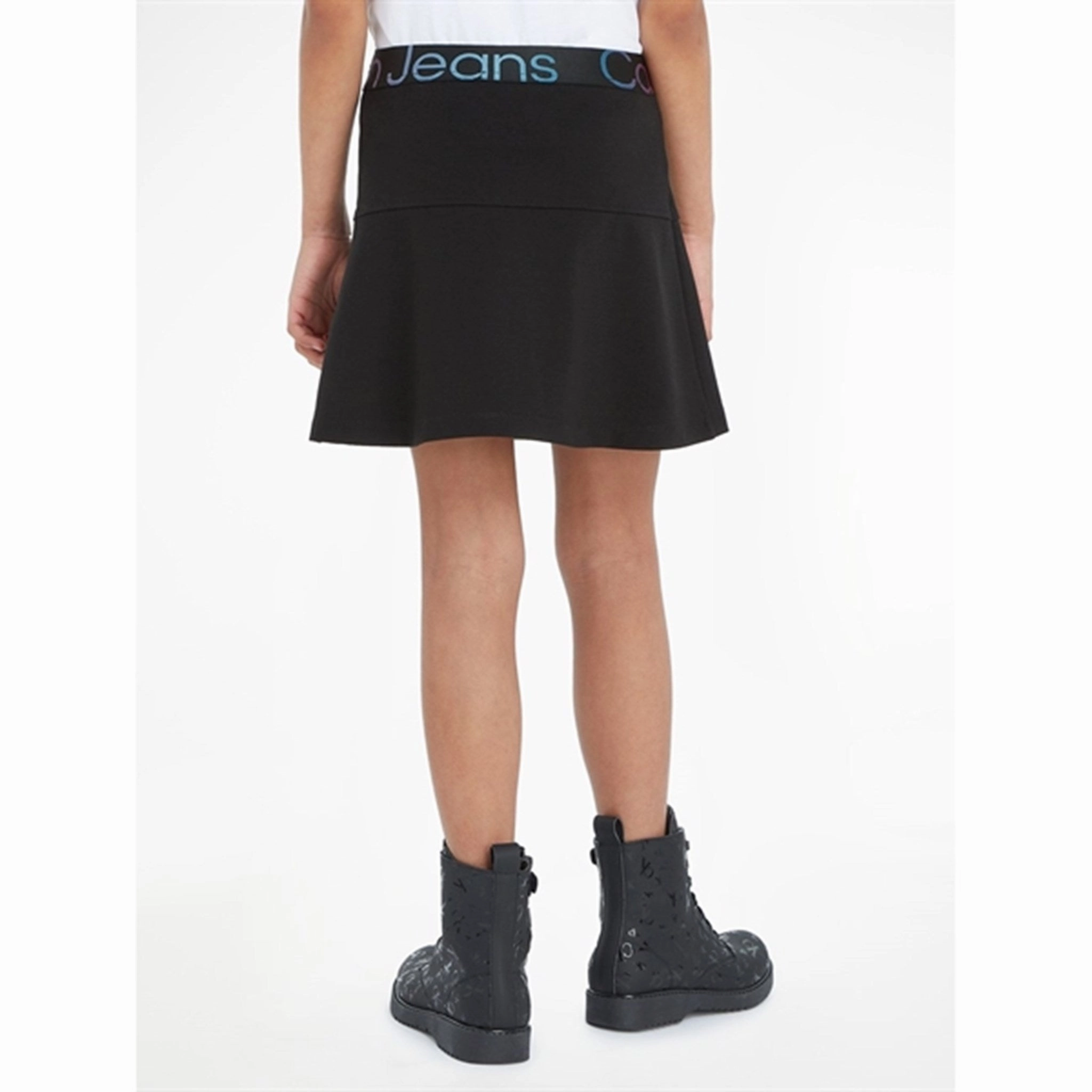 Figure Flattering Calvin Klein Punto Tape Skirt Ck Black
