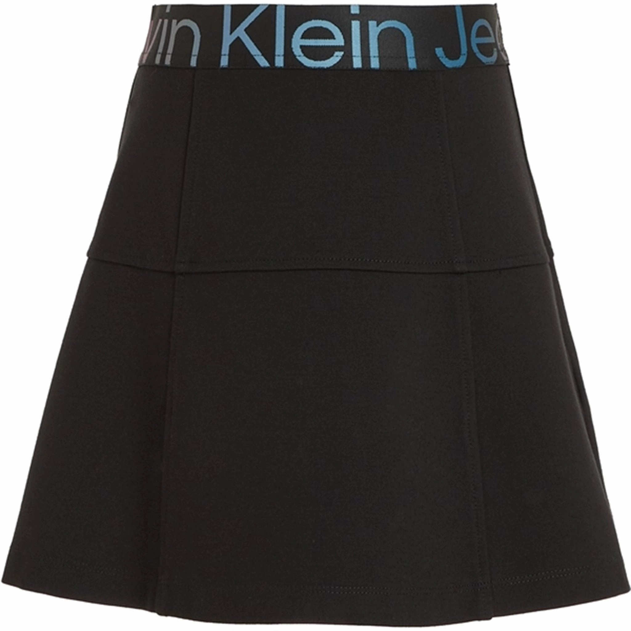 Calvin Klein Punto Tape Skirt Ck Black A Line Cut Trendy Style
