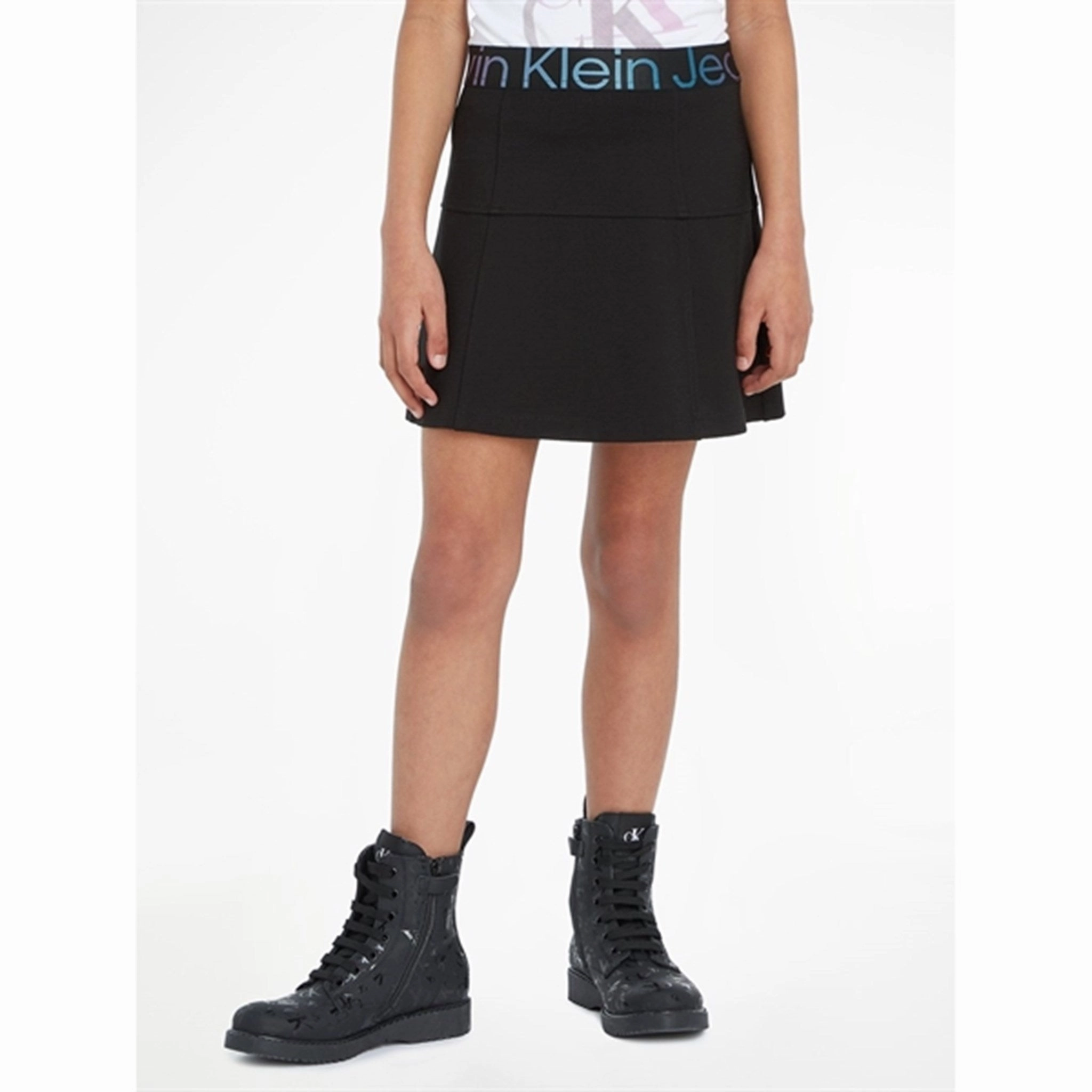 Calvin Klein Punto Tape Skirt Ck Black Cozy Vibe Emerging Designer