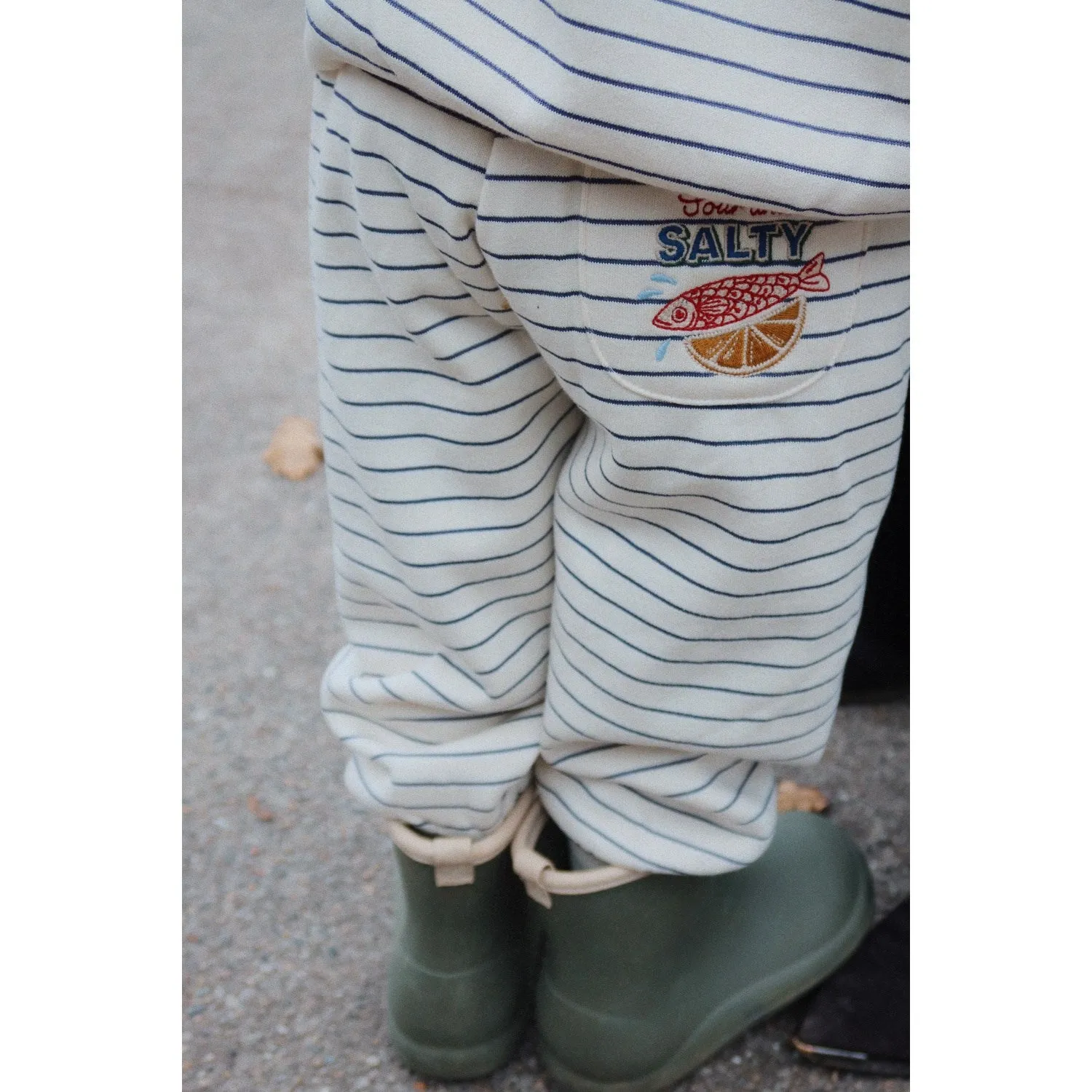 yoga studio space-saving Konges Sl?jd Captains Blue/Antique White Amio Sweat Pants Ocs