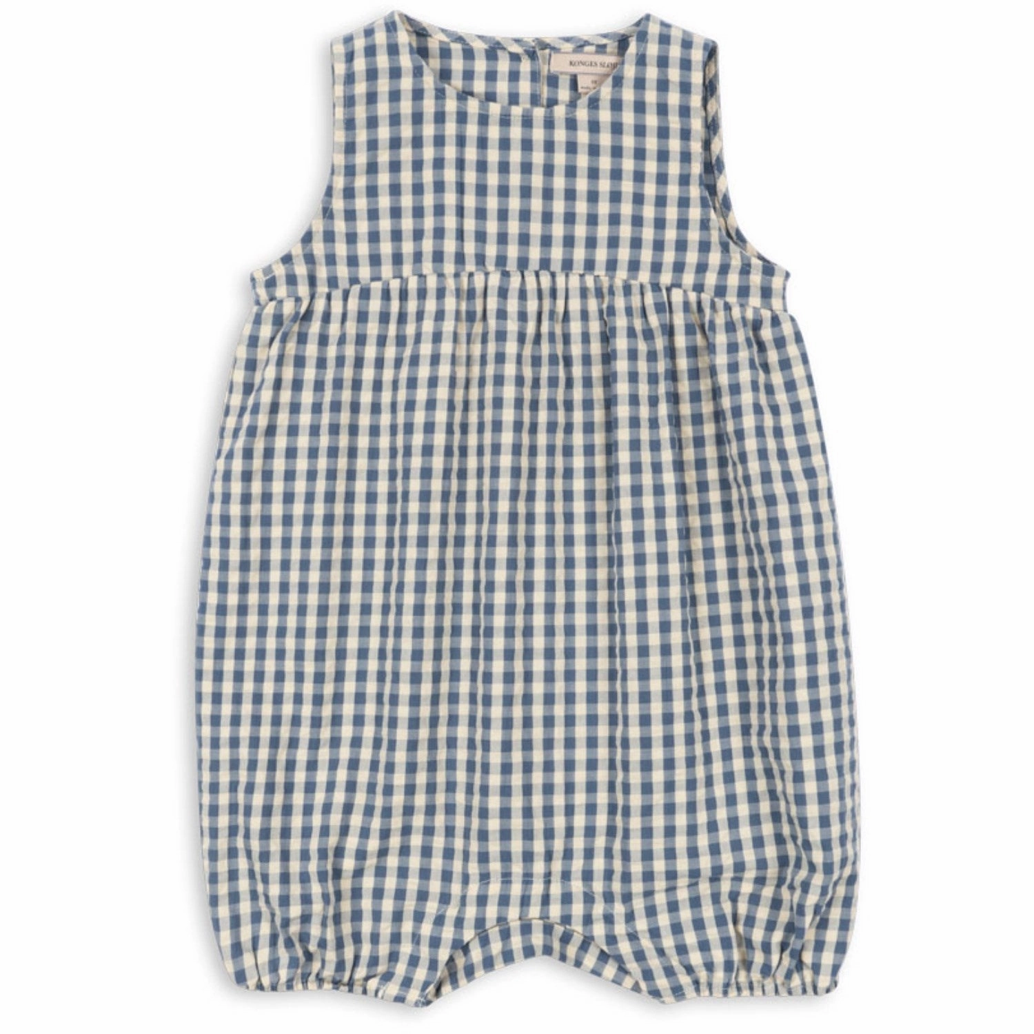 Travel Street Loose Fine Konges Sl?jd Captains Blue Check Kim Romper Gots