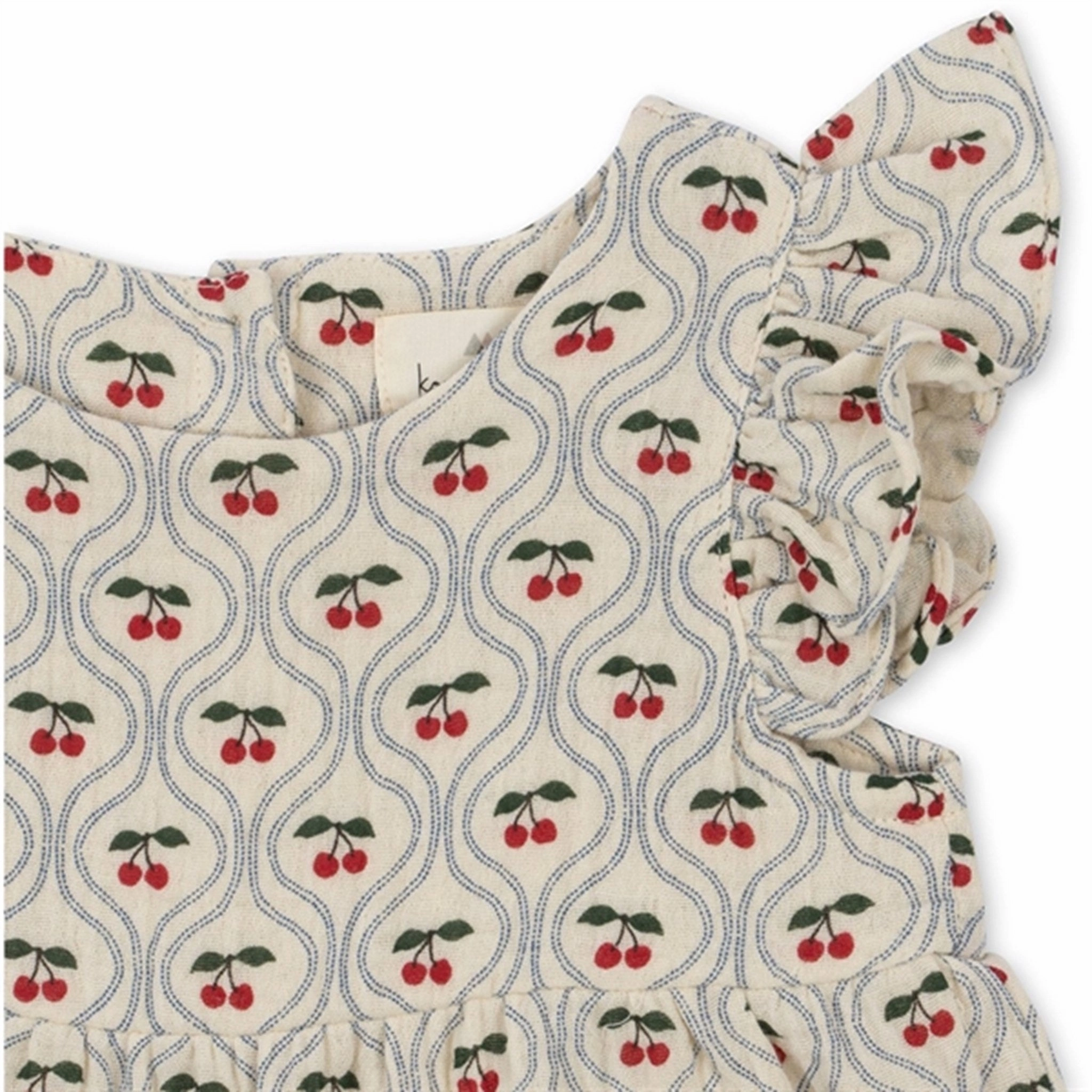Konges Sl?jd Cherry Motif Coco Frill Romper Music Girl