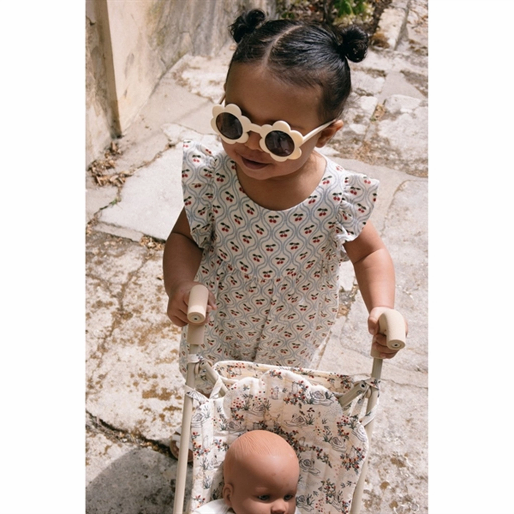 New Training Konges Sl?jd Cherry Motif Coco Frill Romper